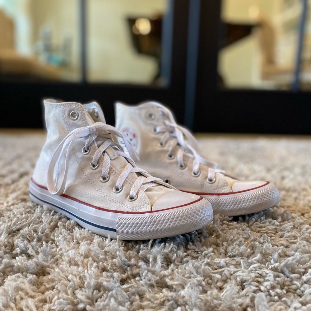 White Converse High Tops